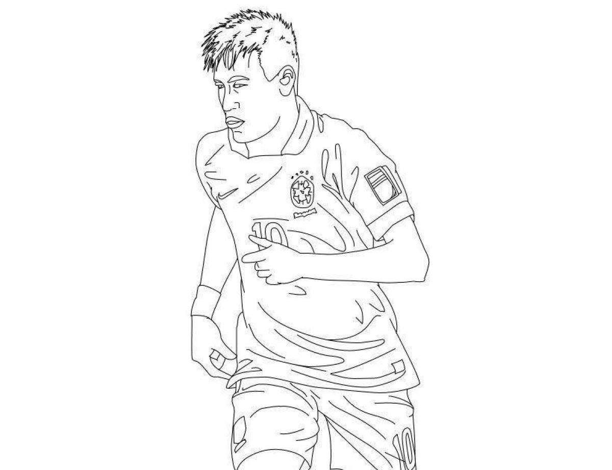 Coloring page combat soccer player ronaldo