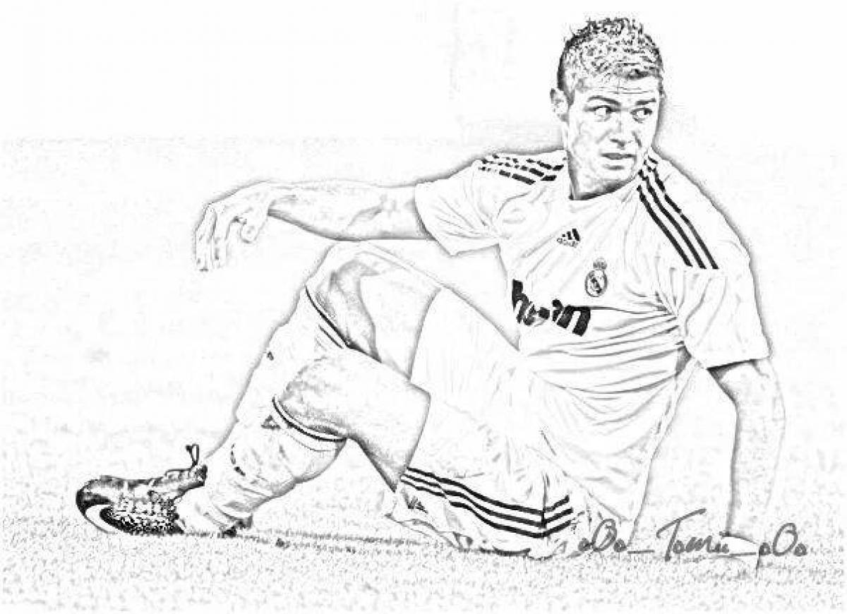 Coloring page soccer player ronaldo