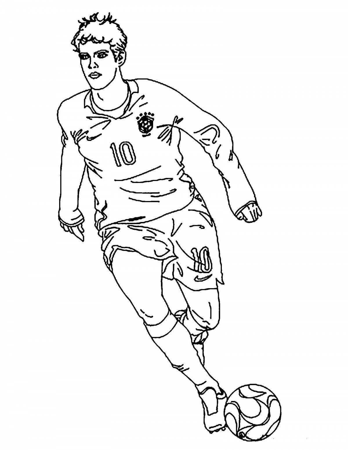 Coloring page glamorous football player ronaldo