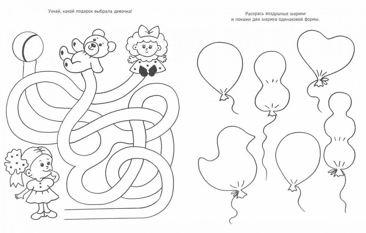 Bright coloring page 3 task