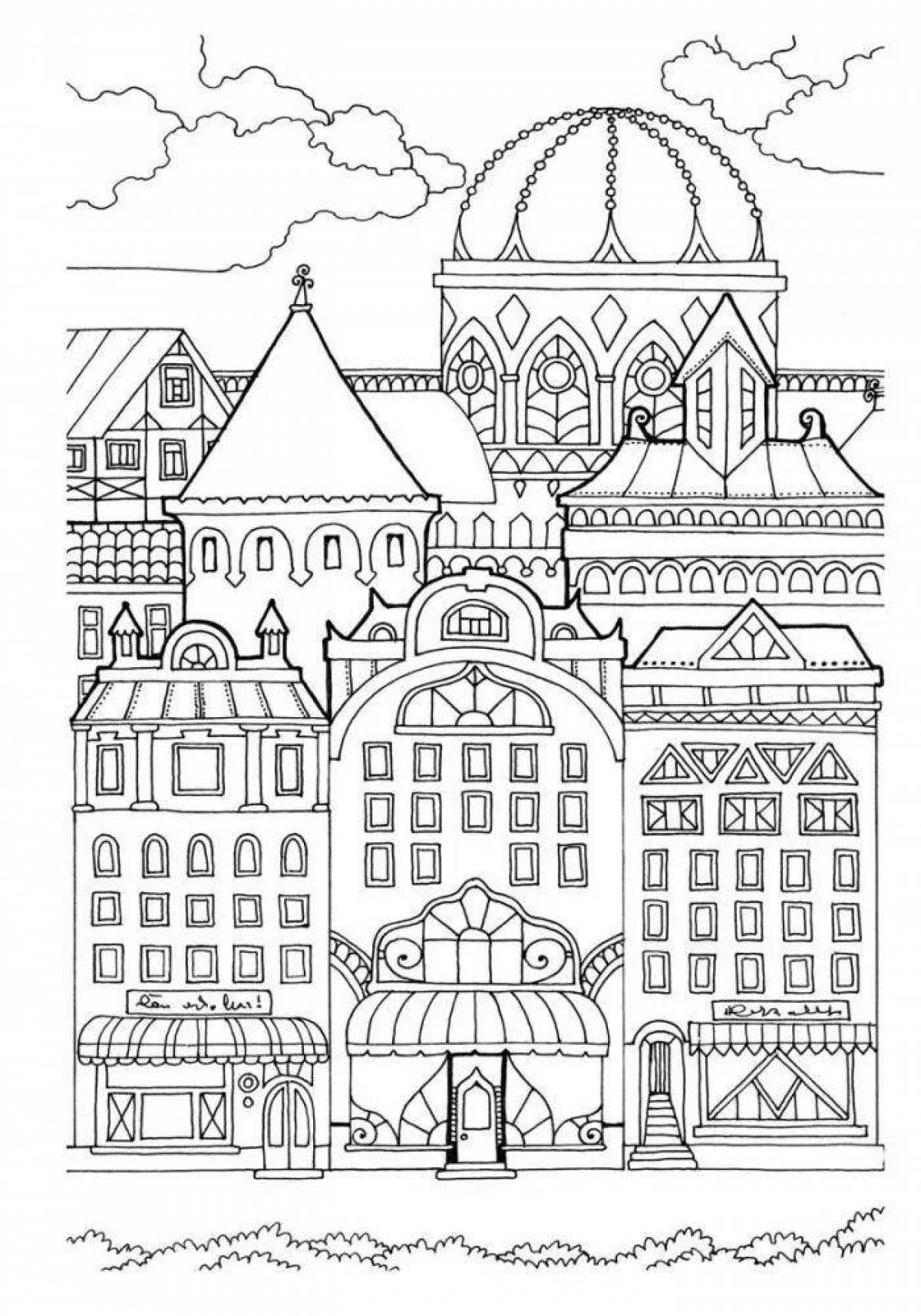 Coloring exquisite city antistress