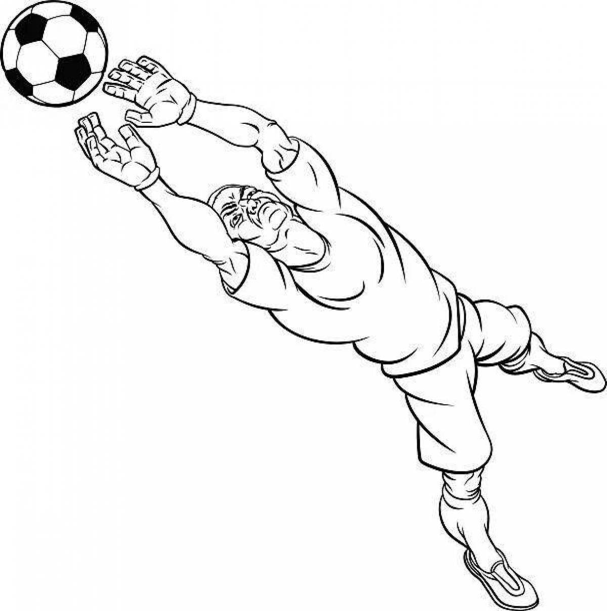 Football goalkeeper coloring page