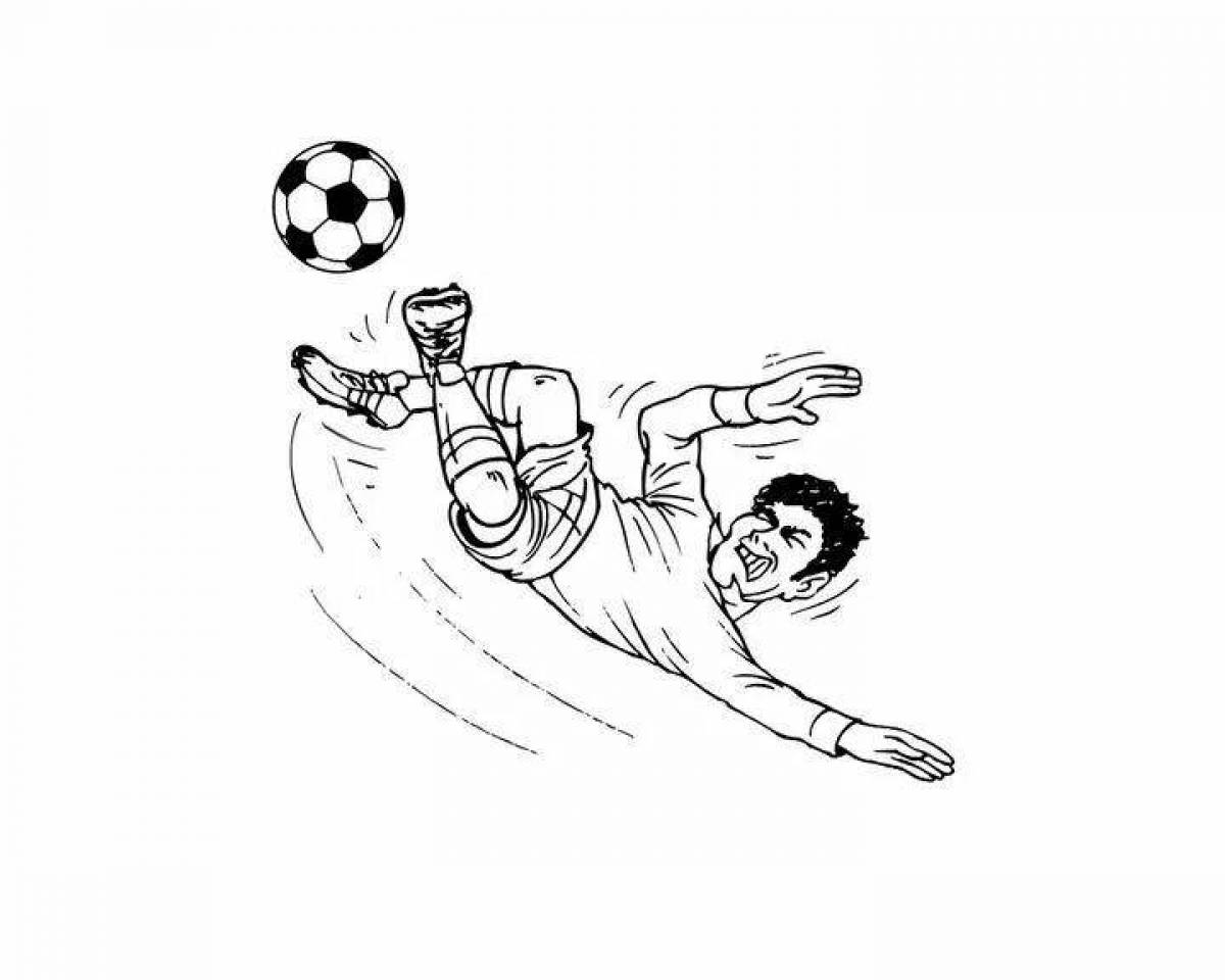 Fabulous football goalkeeper coloring page