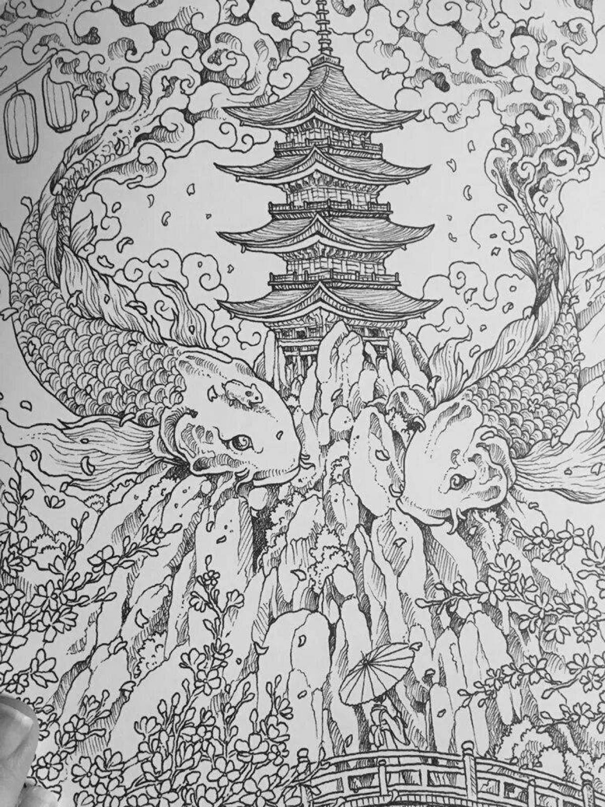 Shining coloring book land of myths extreme