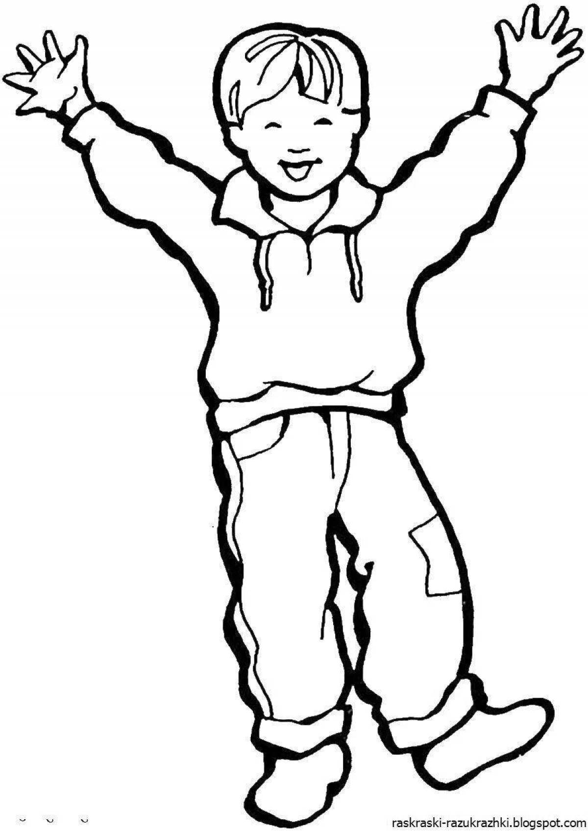 Animated coloring pages people for preschoolers