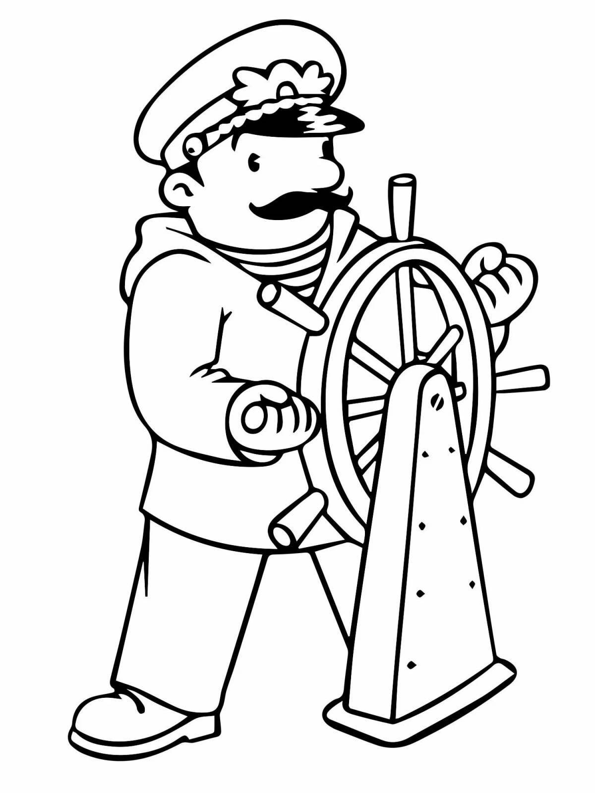 Bright marine coloring book for kids