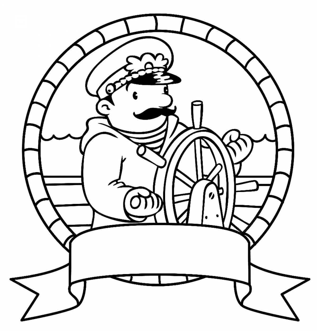 Colorful-sailor-fantasy sailor coloring book for kids