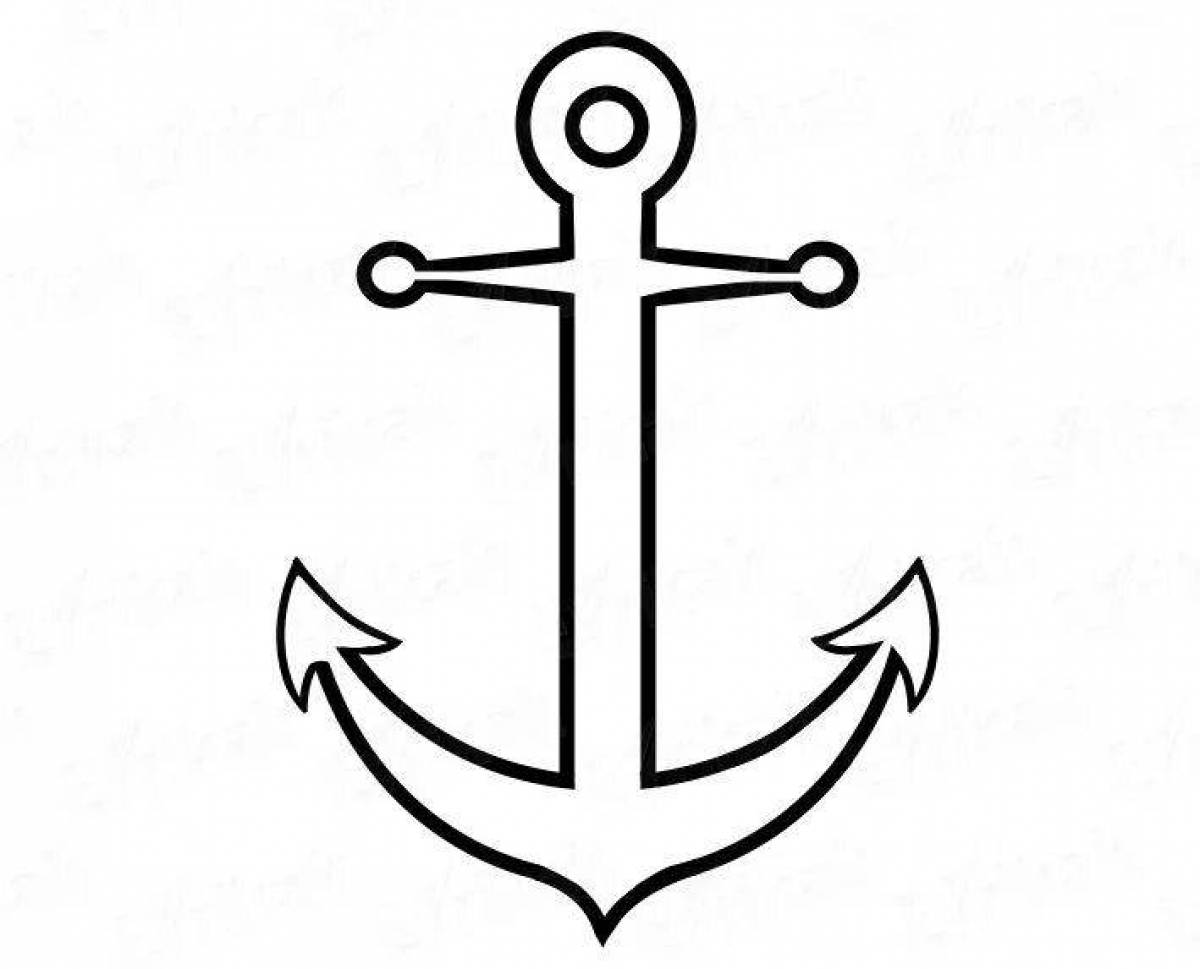 Fun anchor coloring for kids