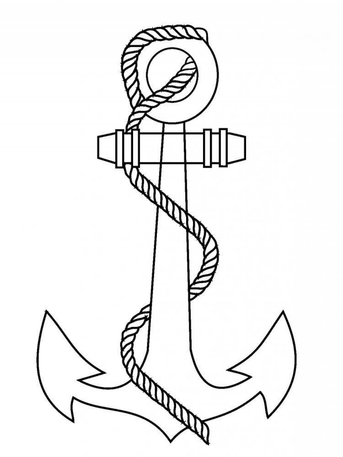 Creative anchor coloring for kids
