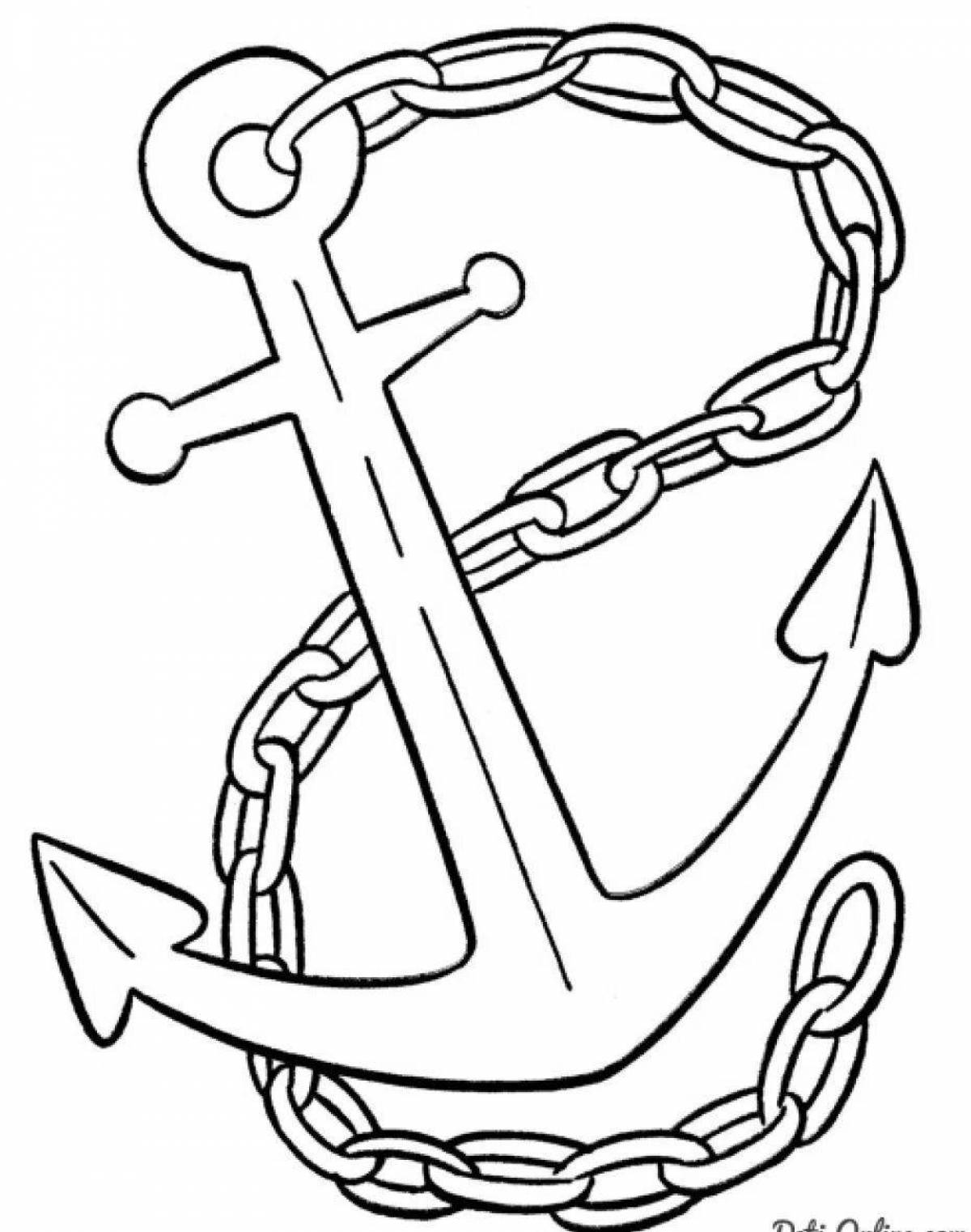 Adorable anchor coloring book for kids