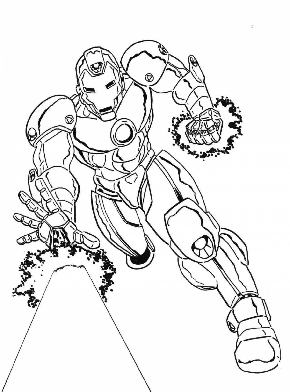 Awesome iron man coloring book