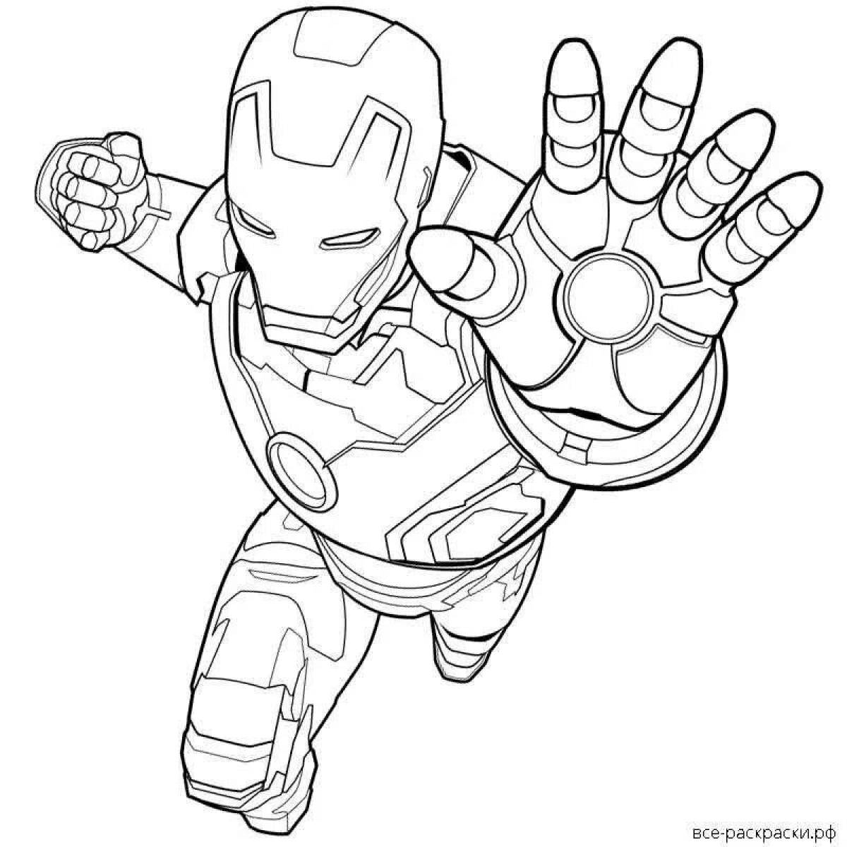 Iron man coloring page