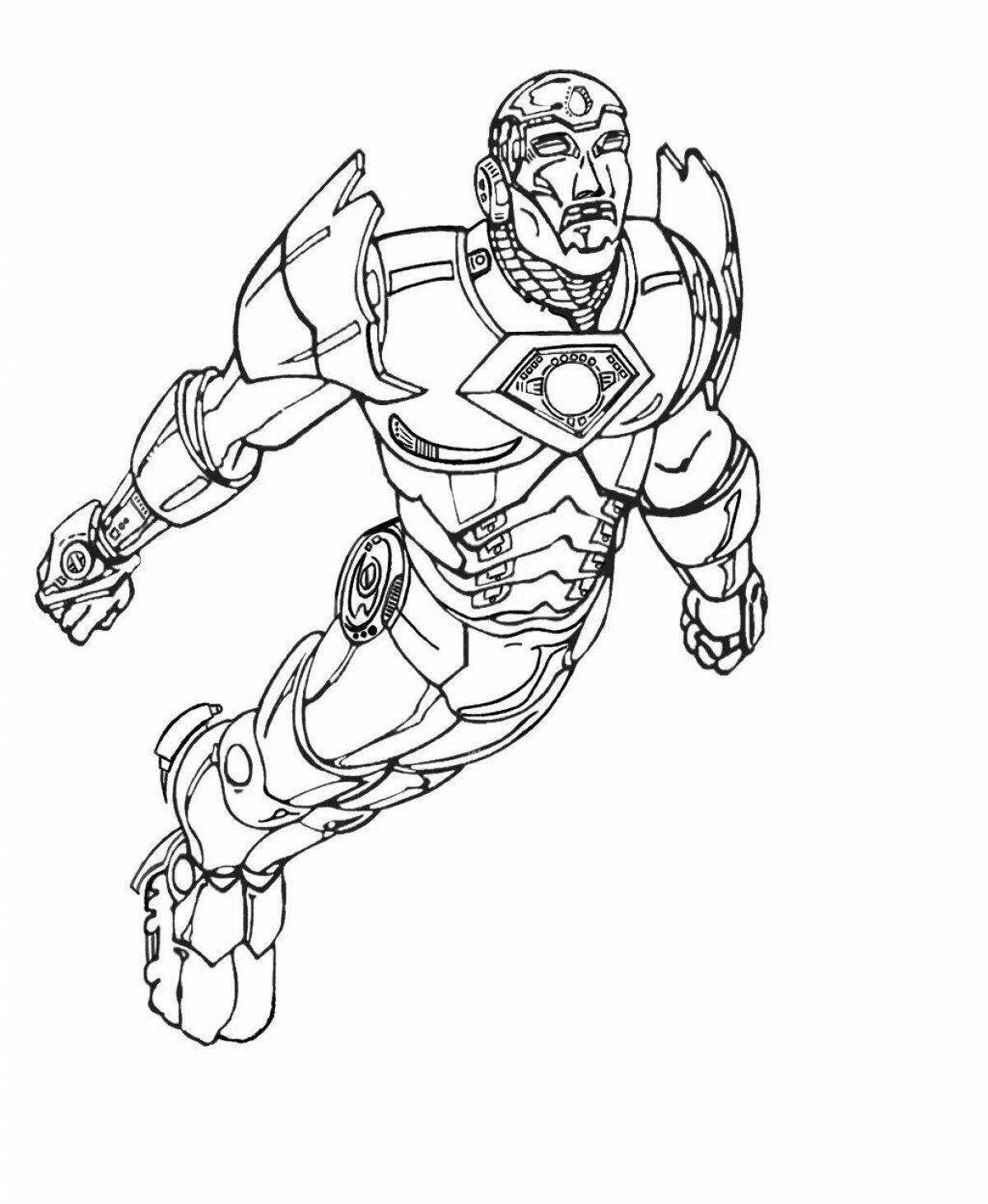 Attractive iron man coloring