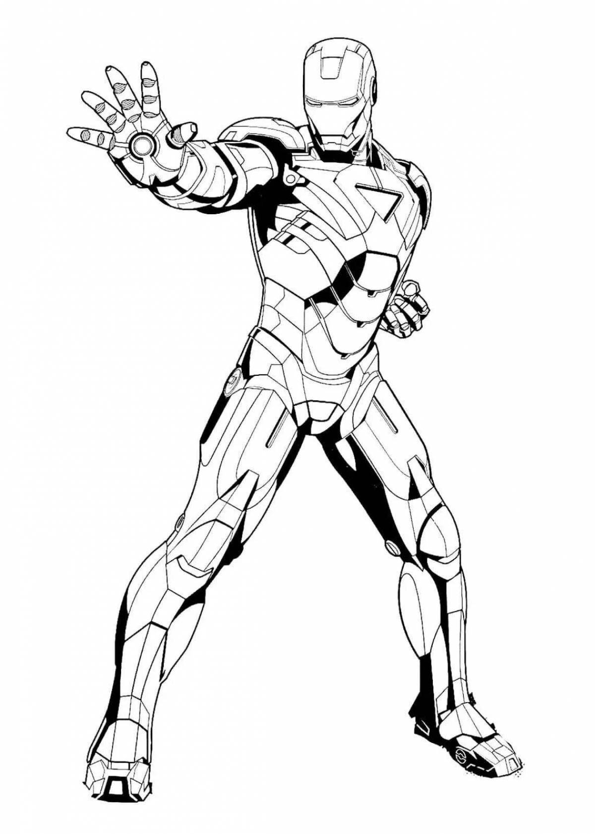 Iron Man Decorated Coloring Book