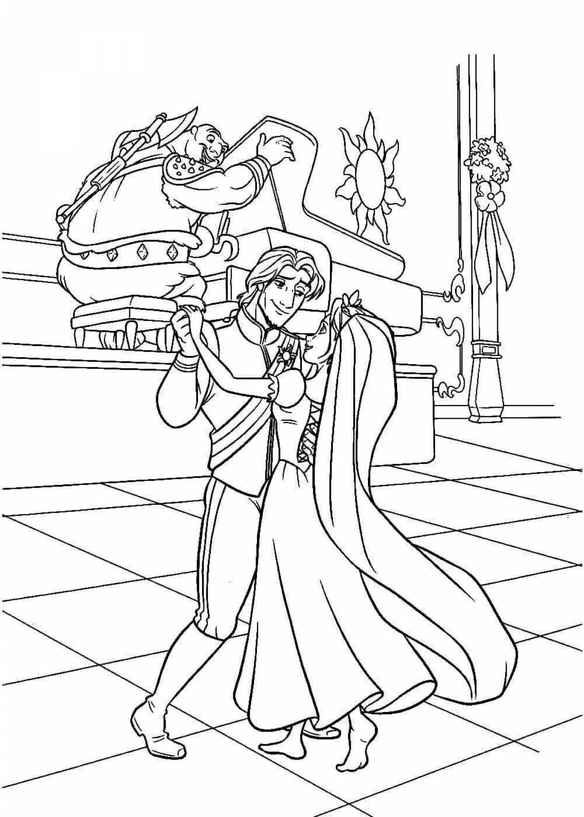 Radiant coloring page rapunzel new story