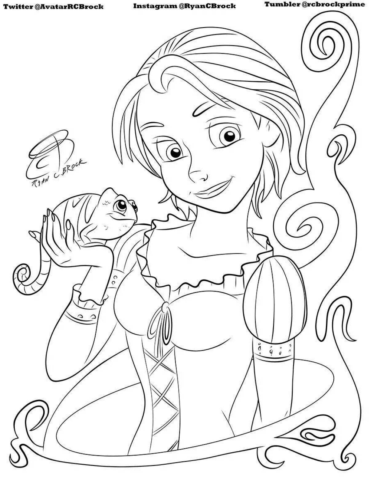 Exotic rapunzel coloring book new story