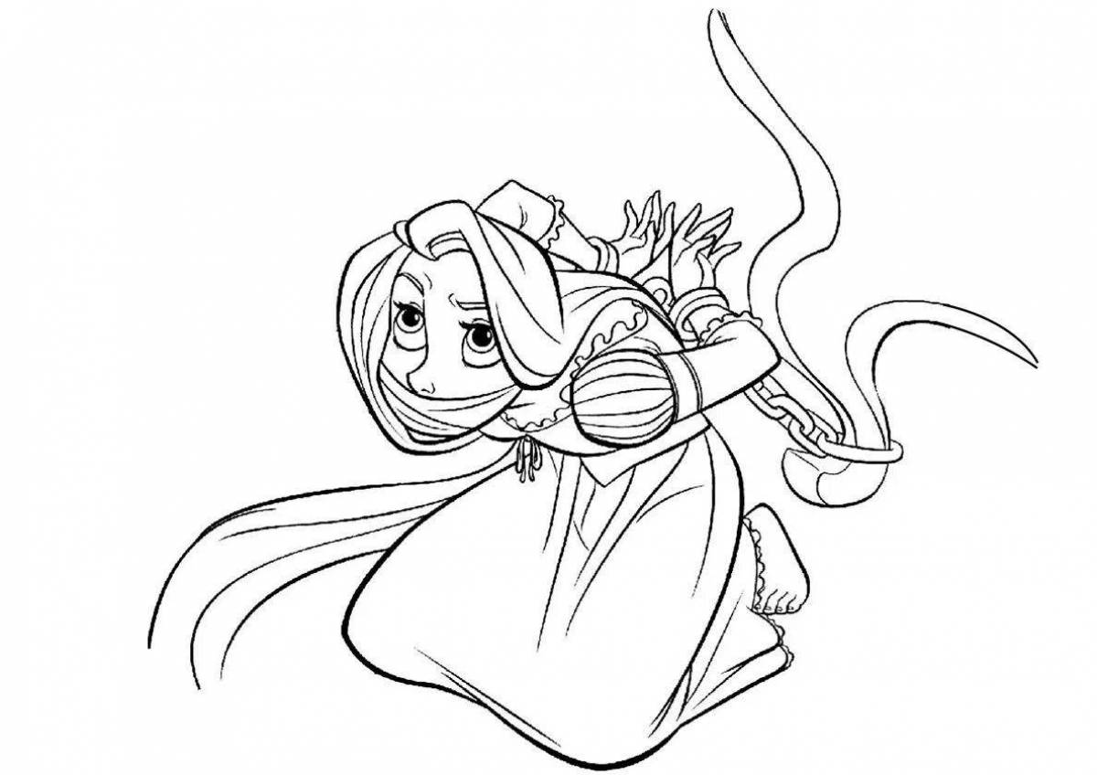 Serene coloring page rapunzel new story