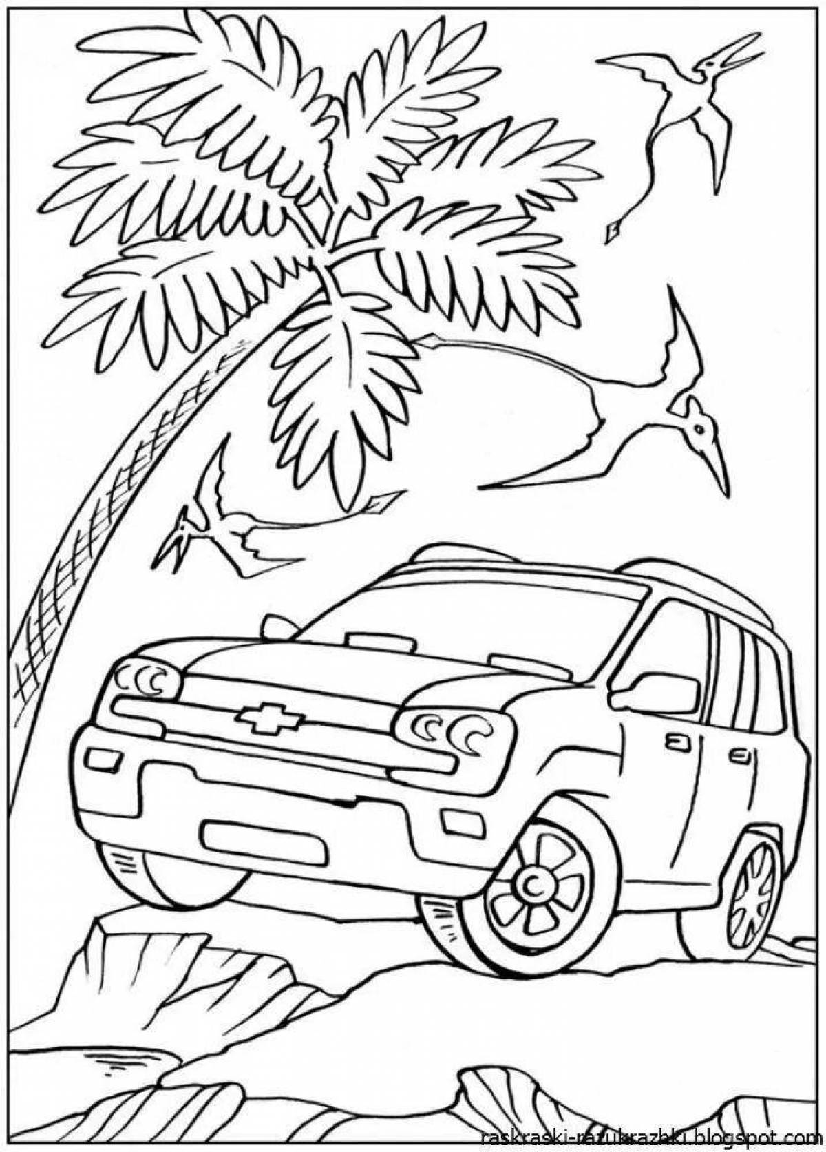 Fun coloring cars for boys 6-7 years old