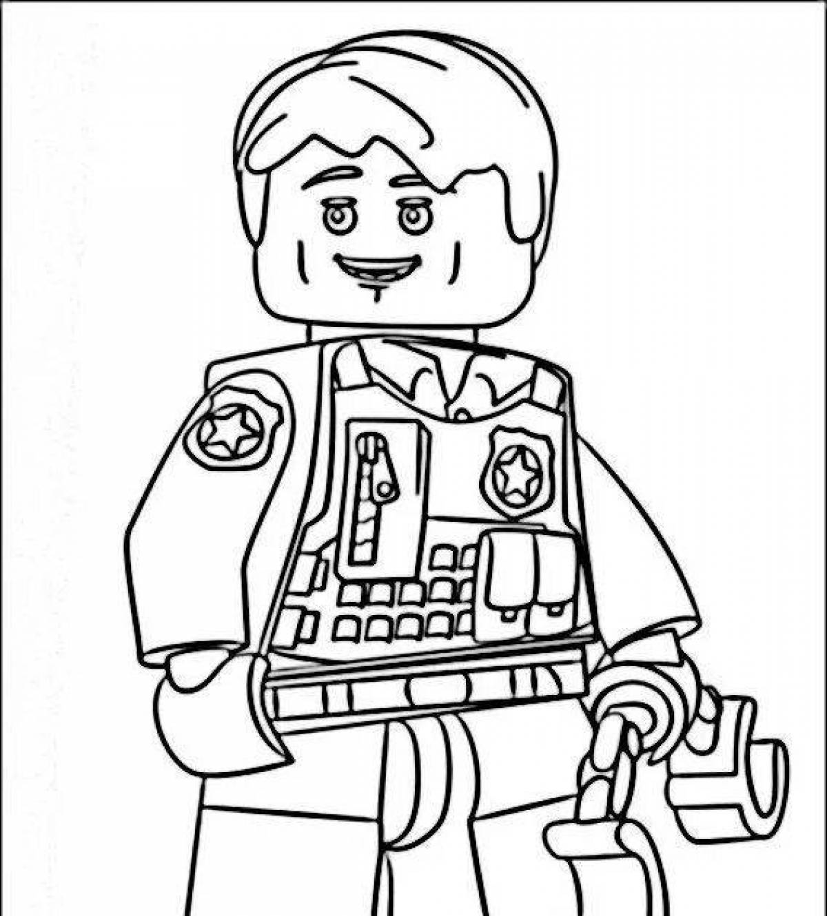 Lego city police fun coloring book