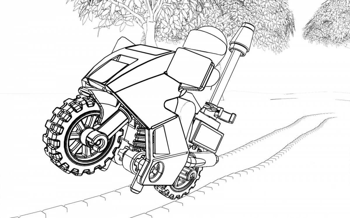 Amazing lego city police coloring page