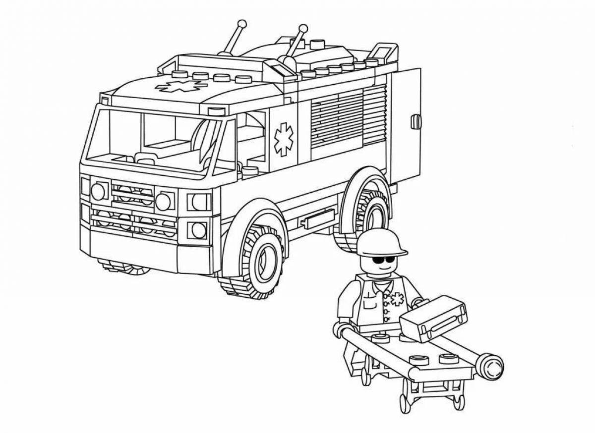 Exquisite lego city police coloring book