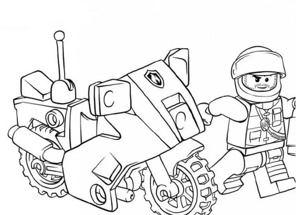 Lego city police inspirational coloring book