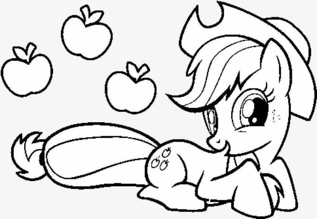 Coloring book grand pony apple jack
