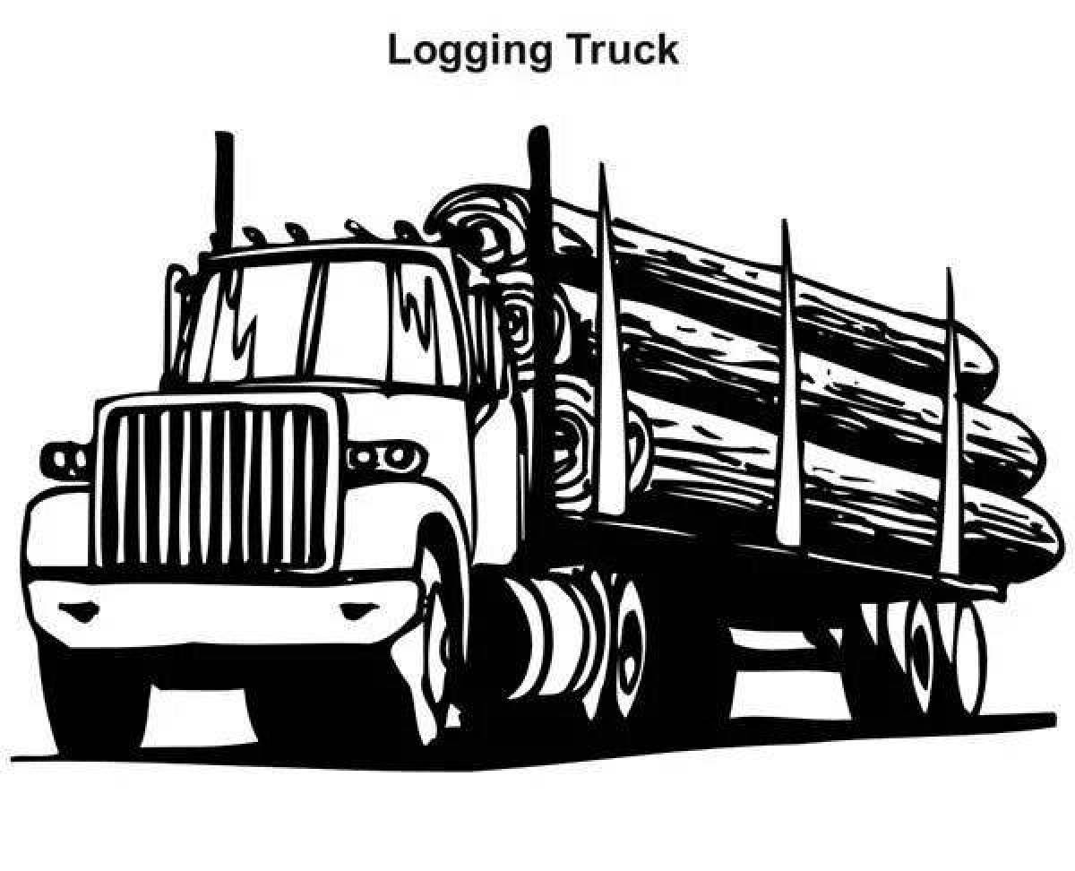 Fabulous Junior Timber Truck Coloring Page