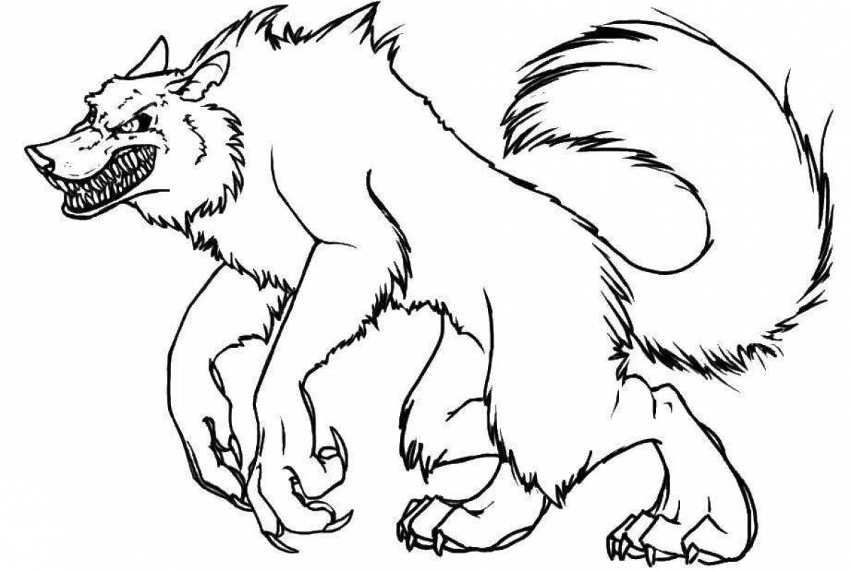 Ferocious wolves coloring pages