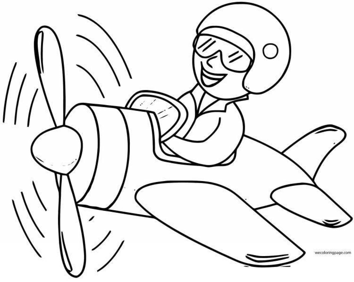 Awesome pilot coloring book for kids