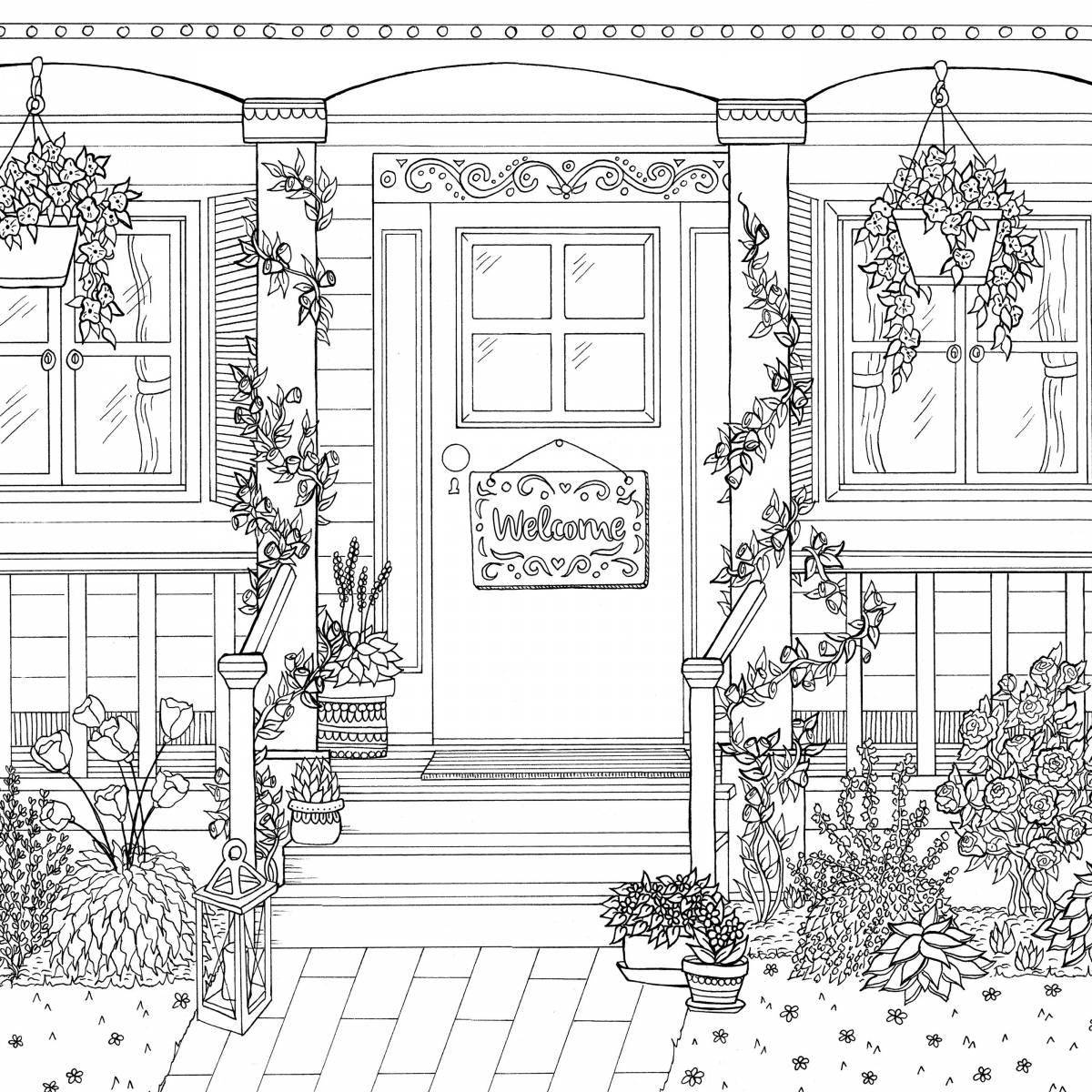 Glamorous coloring page decor