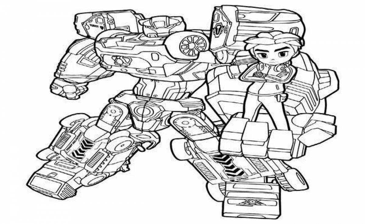 Coloring page happy tobots