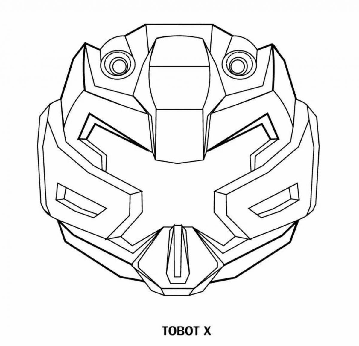 Coloring page funny tobots