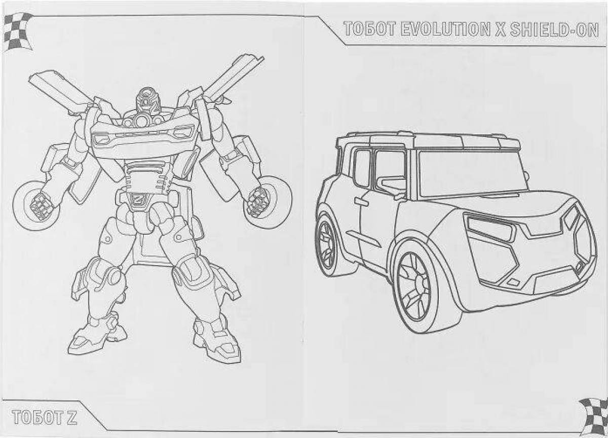 Attractive tobot coloring page