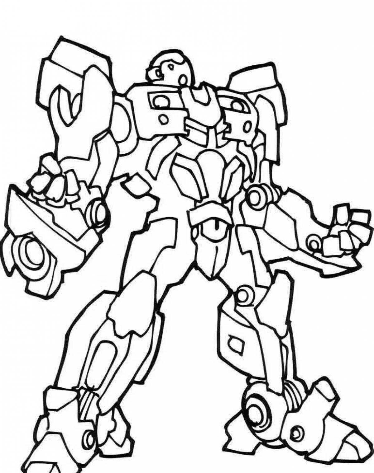 Colored tobots coloring book