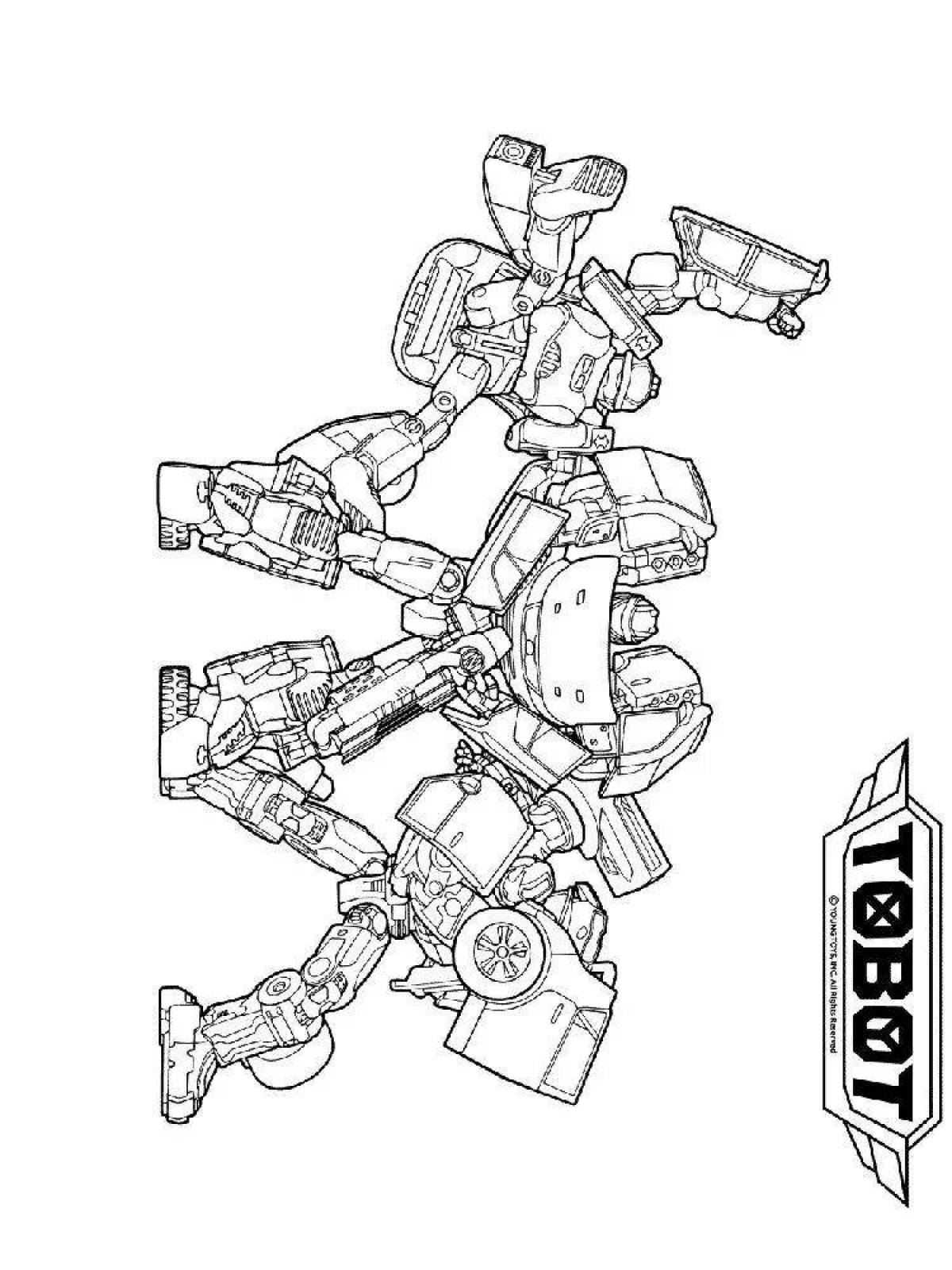 Tobots coloring book in color pack