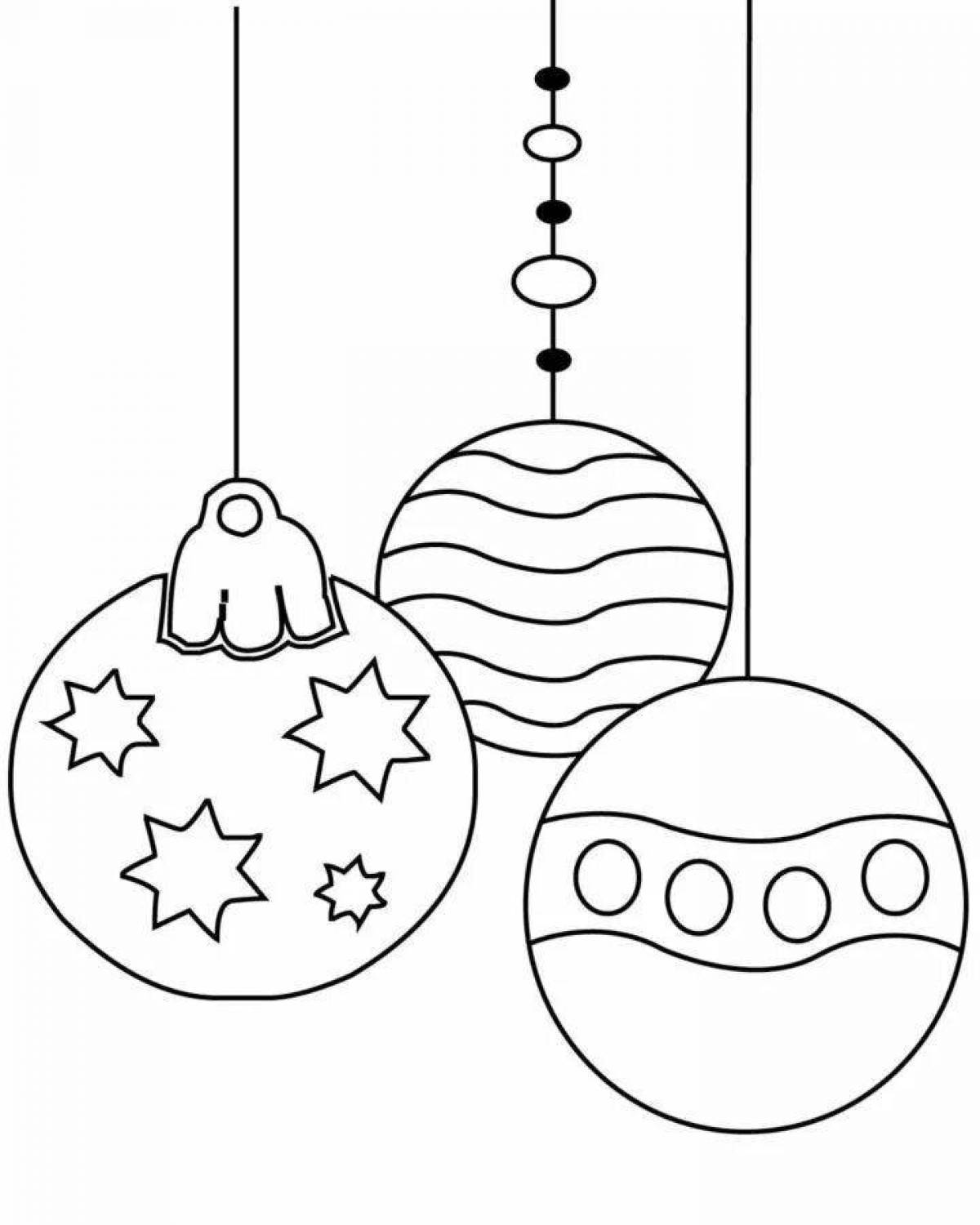 Fancy Christmas toys coloring book