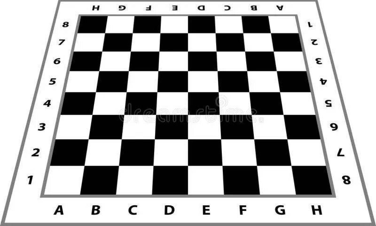 Fun coloring chessboard for kids