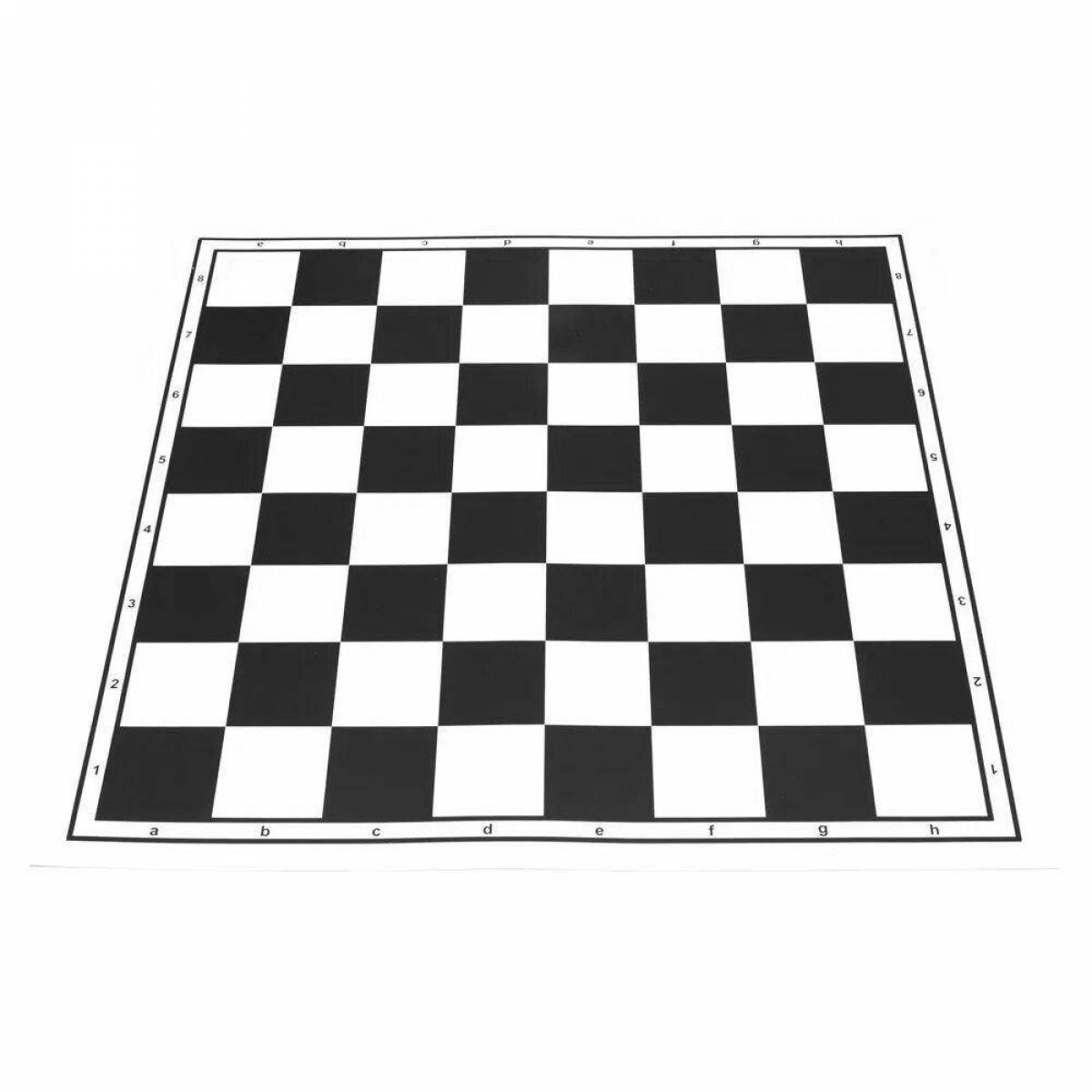 Креативная шахматная доска-раскраска для детей