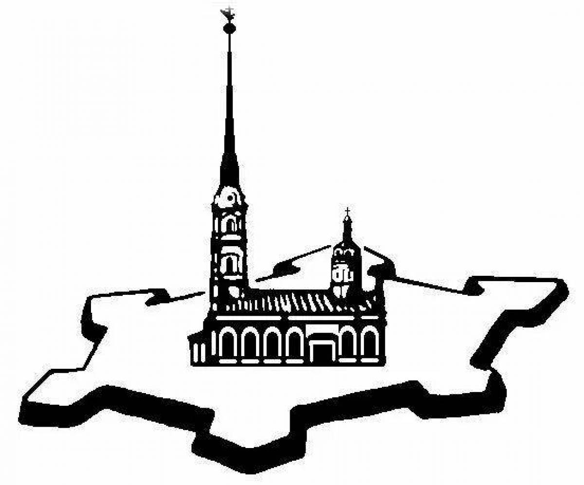 Fantastic peter and paul fortress coloring book for kids