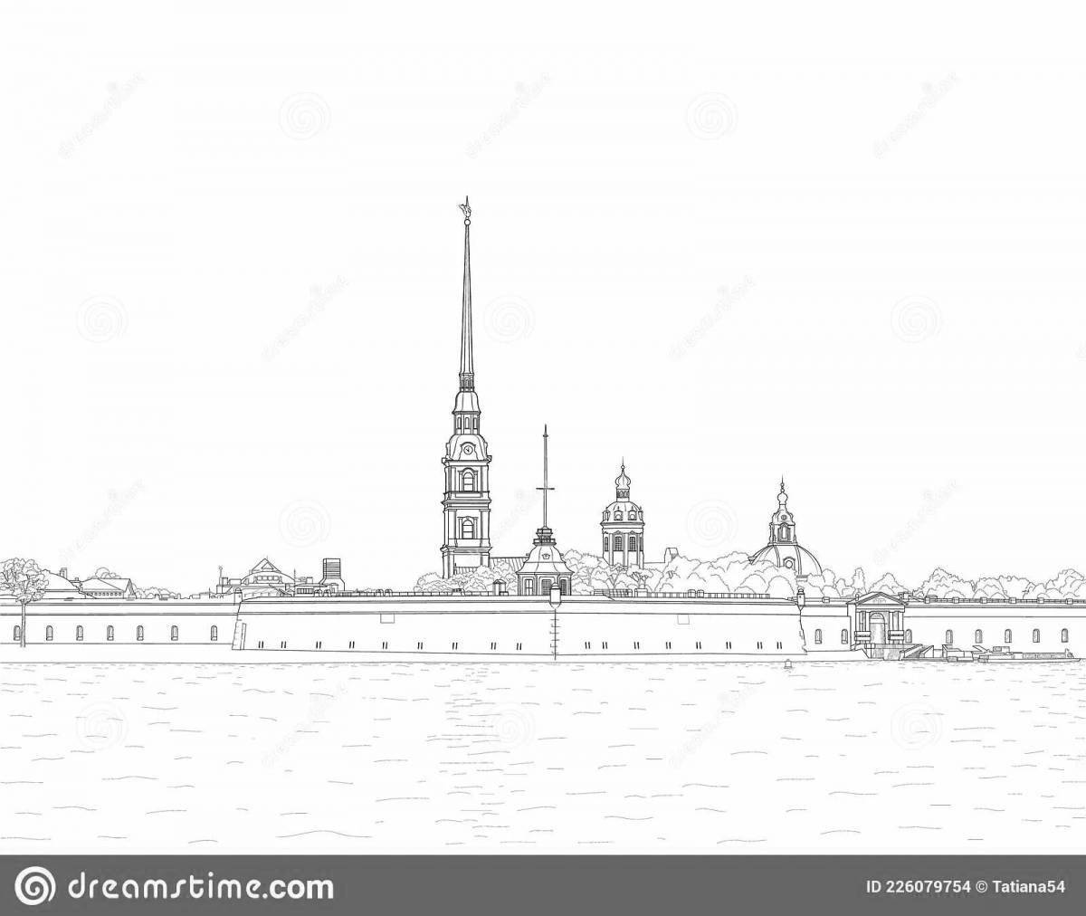 Impressive peter and paul fortress coloring book for kids