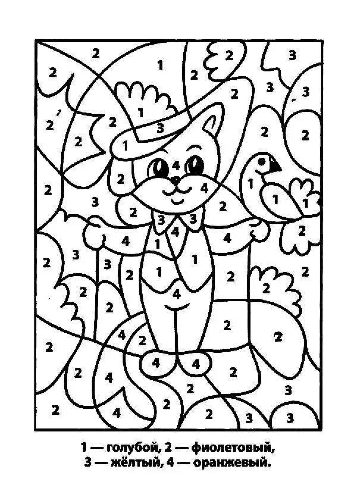 Exciting coloring game with numbers