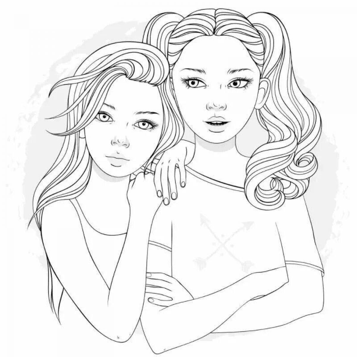 Amazing girlfriends coloring pages