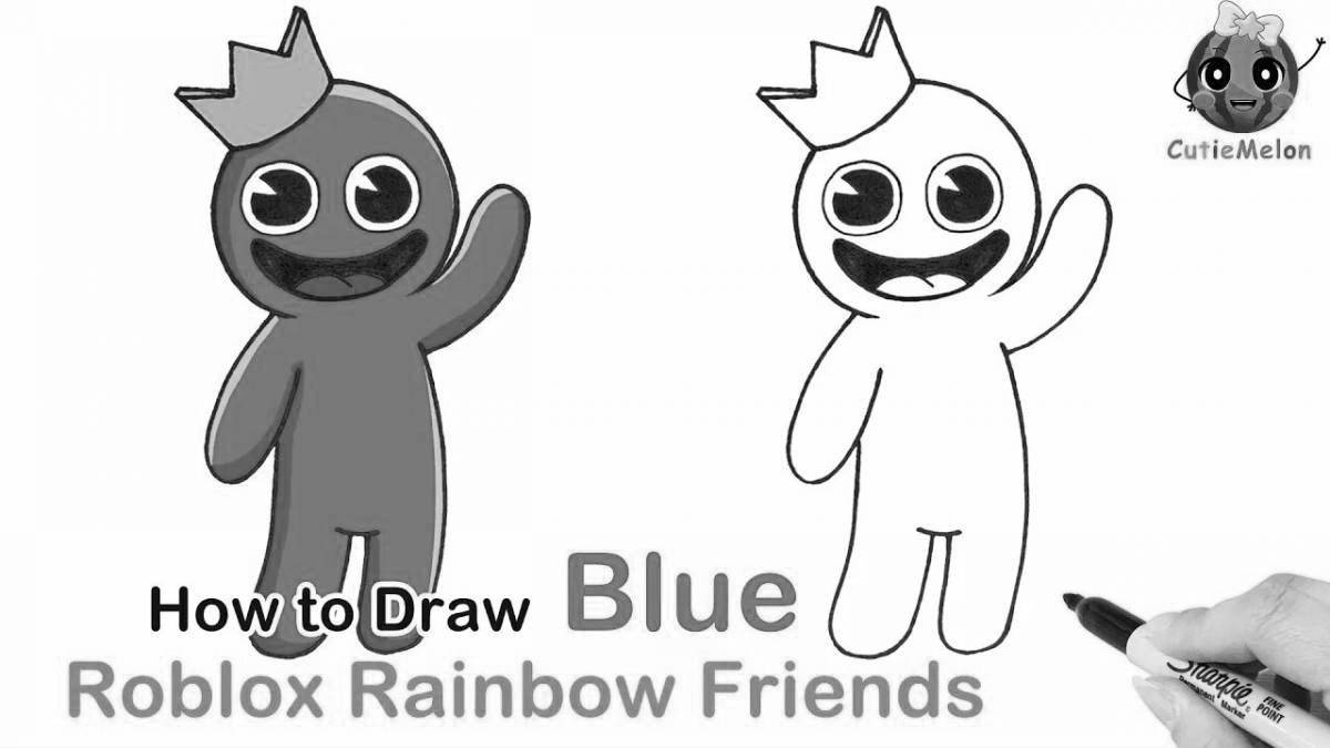 Интригующая раскраска rainbow friends monsters roblox