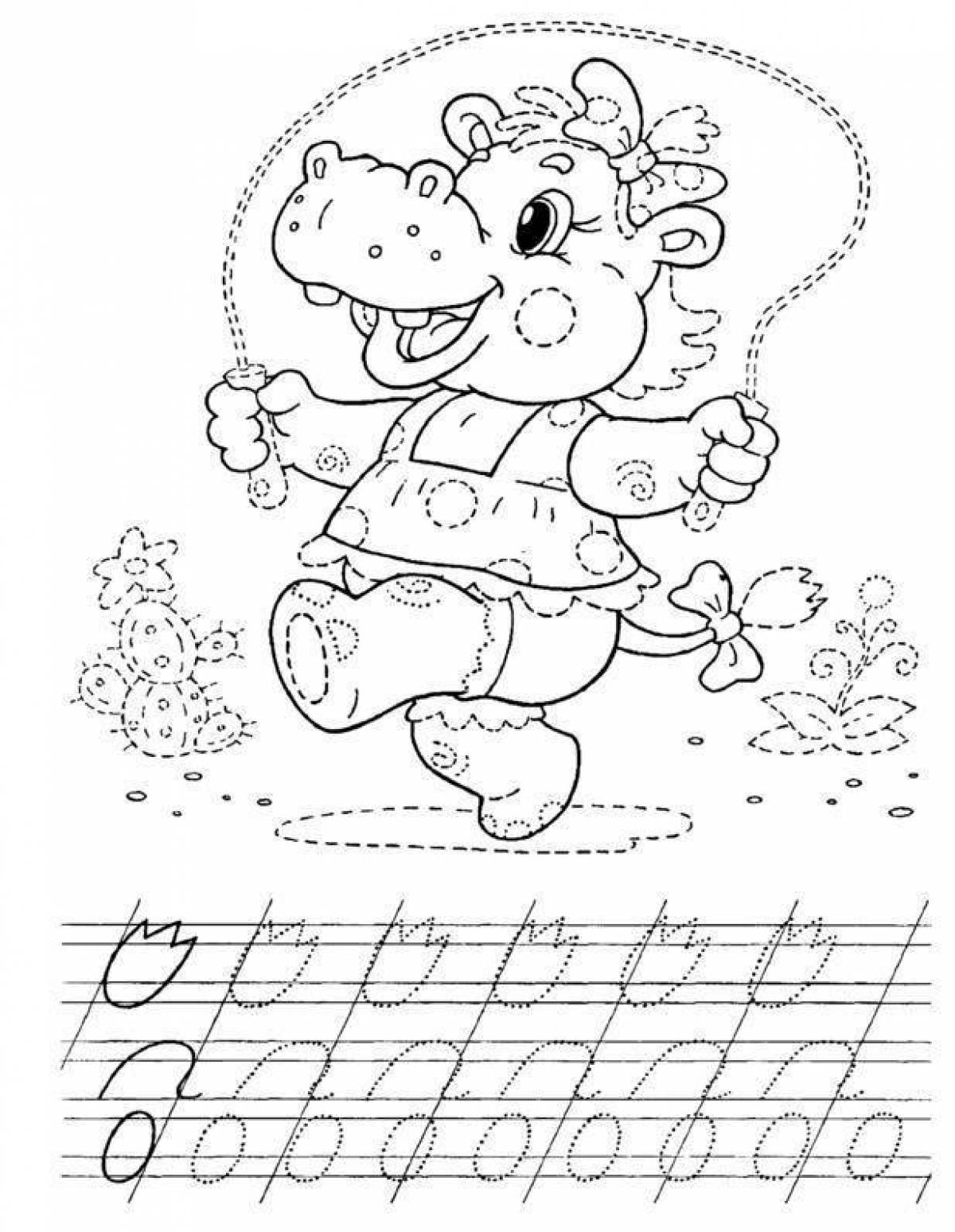 Vibrant recipe coloring page for kids