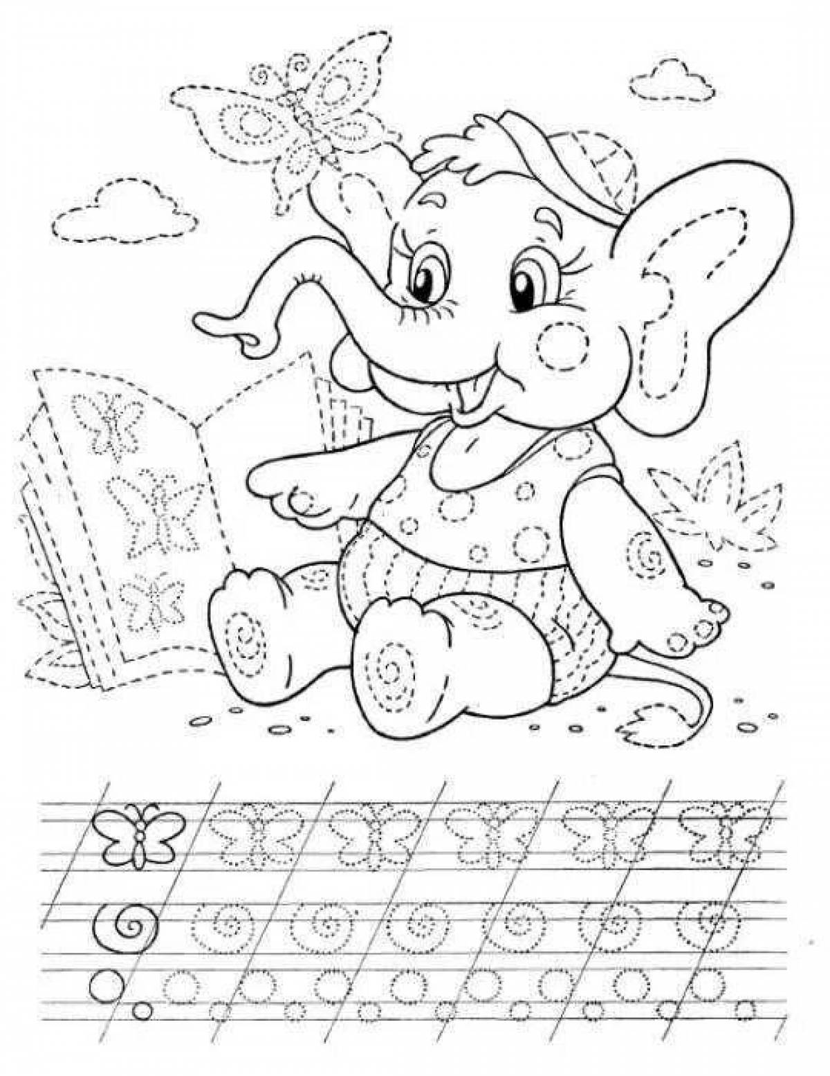 Engaging coloring book with recipe for kids