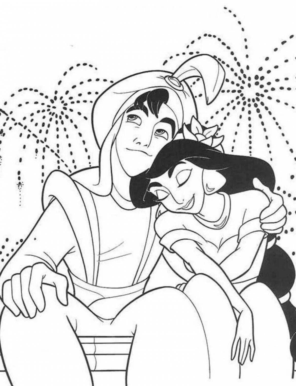 Joyful Aladdin coloring book