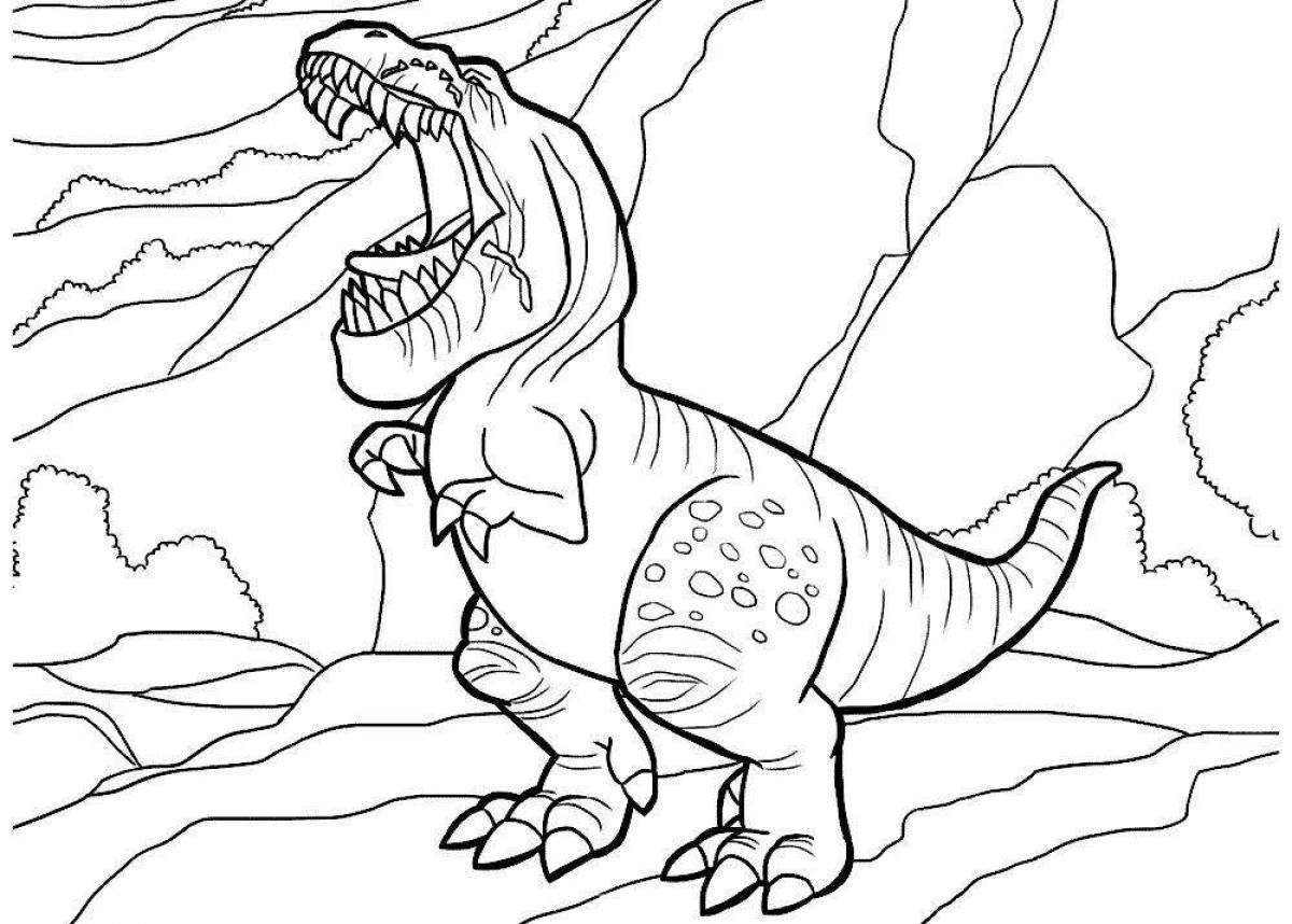 Причудливый динозавр раскраски для детей 7 лет