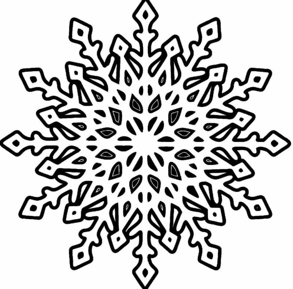 Adorable snowflake coloring book for kids 4-5 years old