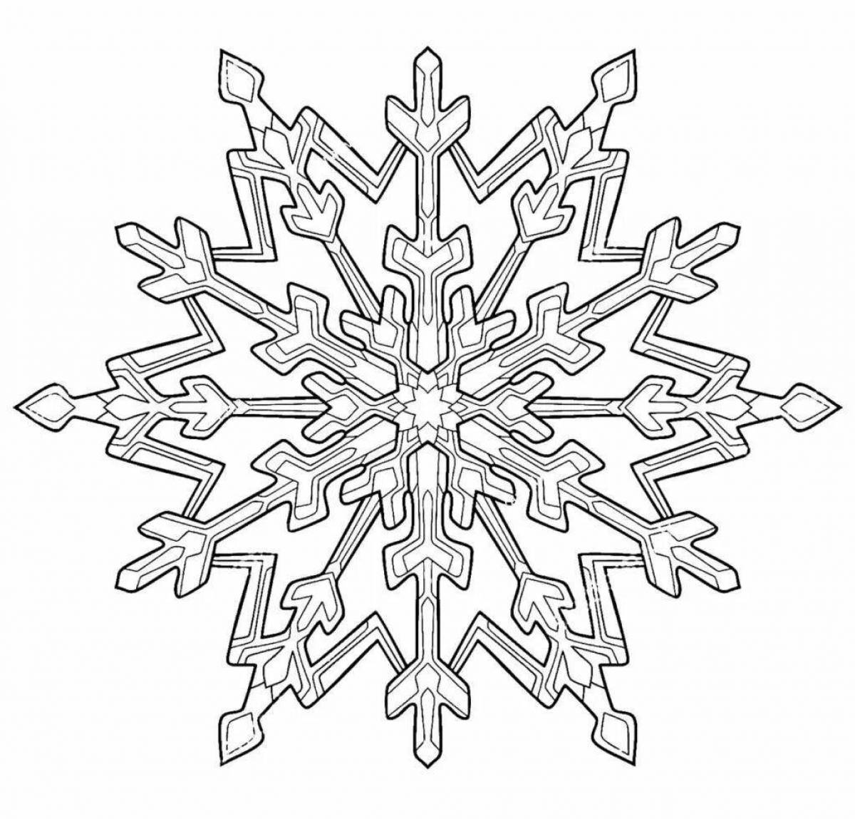 Cute snowflake coloring pages for 4-5 year olds